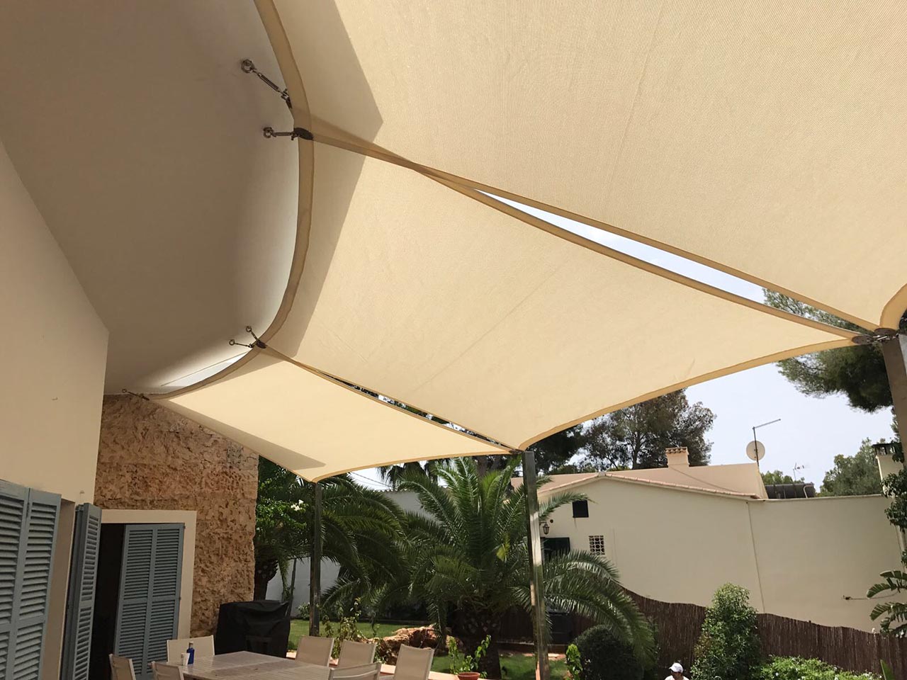 Shade Sails with steel