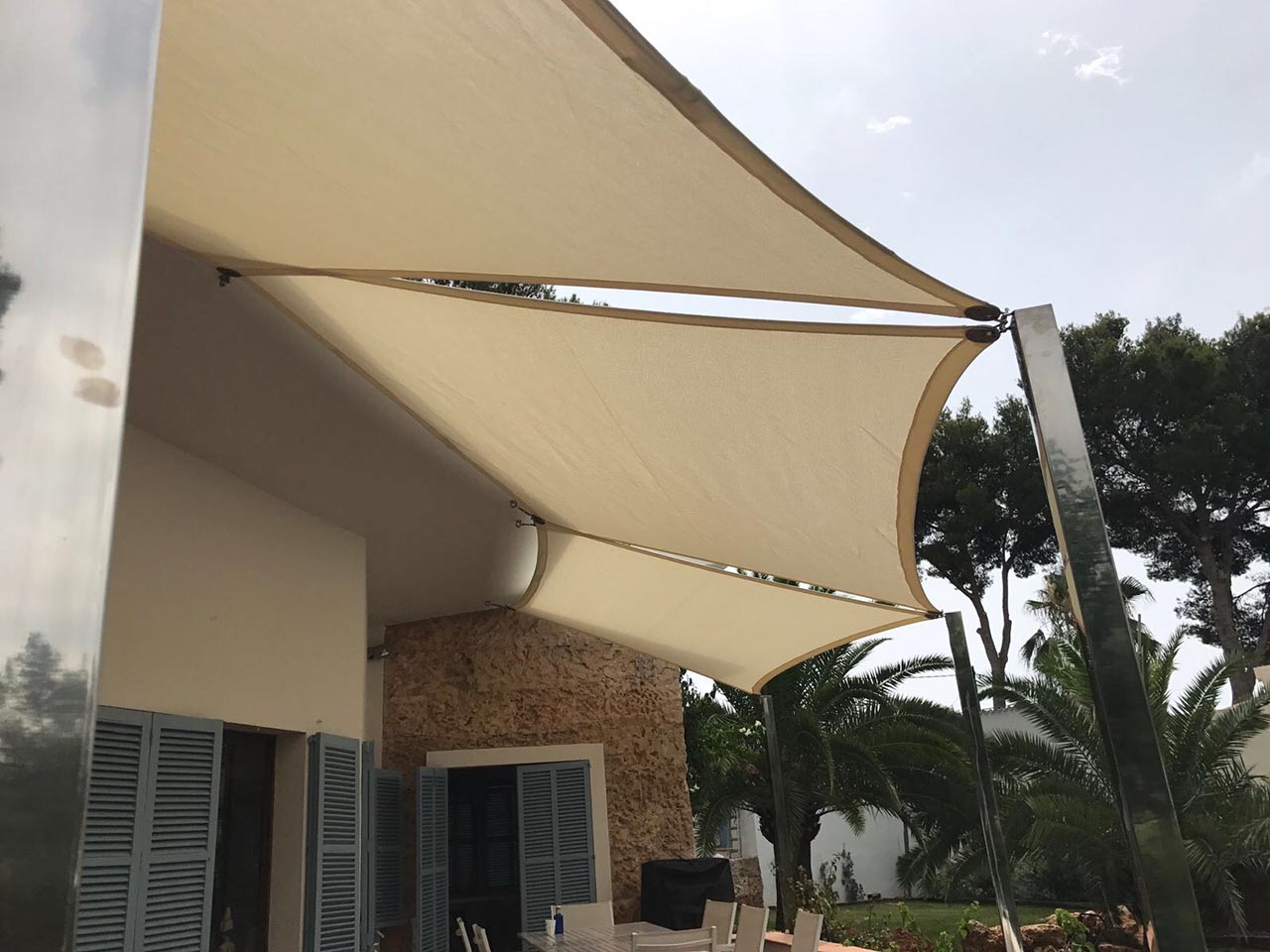 Shade Sails with steel