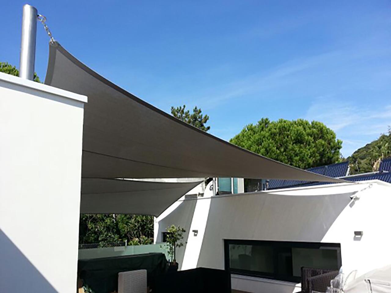 Shade Sails with steel